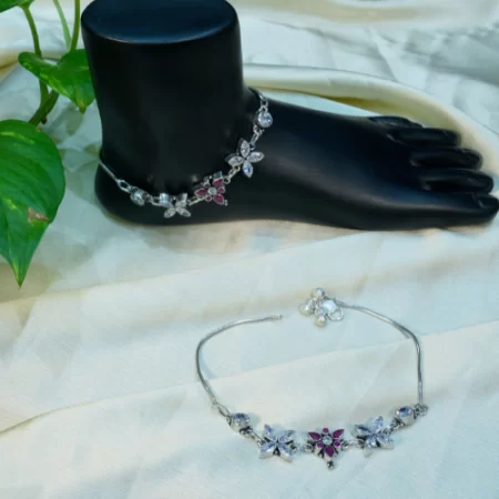 Tri Colour Designer Anklet